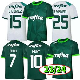 Palmeiras Soccer Jerseys Men 23 24 Dudu Rony Wesley Luan M.Merentiel G.Gomez Danilo Murilo Piquerez Endrick Football Shirt à la maison 2023 2024 Maillots