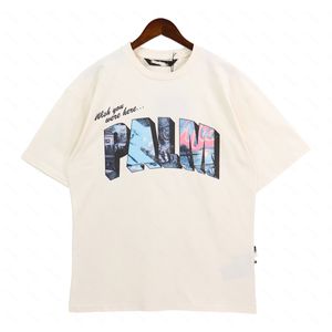 Palms Palm Angel PA Harajuku 23SS Printemps Américain Rétro Lettre Impression Logo Luxurys T-shirt Lâche Oversize Hip Hop Unisexe Manches Courtes Tees Angels 2030 DDI