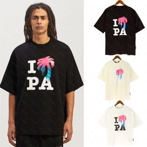 Palms Palm Angel PA Harajuku 23SS Spring I Love PA Impresión de letras Logo Luxurys Camiseta suelta de gran tamaño Hip Hop Unisex Camisetas de manga corta Angels 2025 PKU