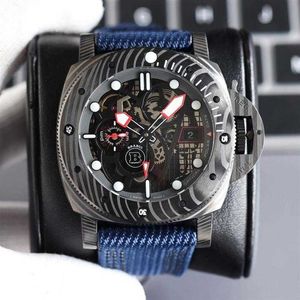 Pam 1240 montres pour hommes montre-bracelet automatique 47mm couleur noire 316l acier fin homme étanche calendrier lumineux montre mécanique 283p