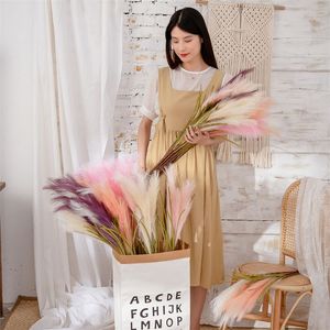 PAMPAS GRAS ARTICIAAL BLOEMEN FAUX POMPOUS Grass Boho Home Decor Arrangement 100 cm lange pampa's grassen voor rustieke trendy decoratie