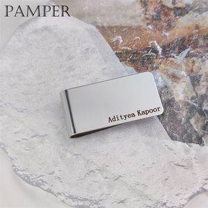 PAMPER – pince à billets pour hommes, ensemble de portefeuille avec nom personnalisé, accessoires, texte gravé, bijoux personnalisés, cadeau de fête des pères, 220613