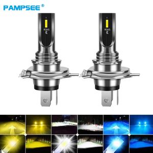 PAMPSEE 2 uds 1860 H4 H7 luz LED antiniebla para coche H11 H8 H9 H16JP H1 H3 bombillas de faros 9005 9006 lámparas de faros de conducción automática 6000K 12V 24V