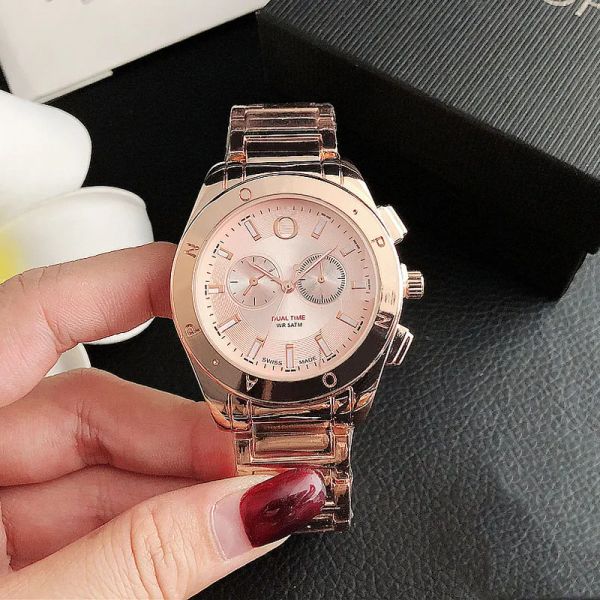 Pan 2024 montres de marque de mode femmes dame filles style acier bracelet en métal montre-bracelet à Quartz P69