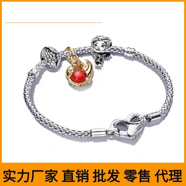 Pan vente Fan Jia La Di S925 argent Sterling gardien flamme histoire chaîne Bracelet ensemble Dragon mère exquise Niche