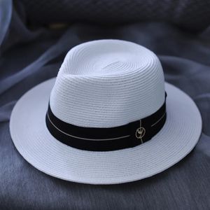 Panama Straw Hat Zomer zacht gevormde tophoed Mannen Wijd Brim Beach Sun Cap UV Bescherming Women Shading Jazz Holiday Gift 240410
