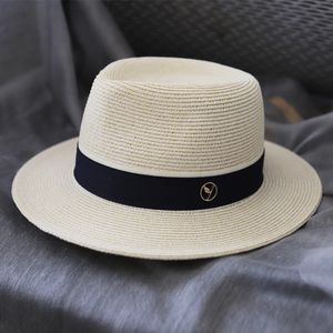 Panama Plaw Hat Summer Sun Mens Leisure Jazz with Wind Rope UV Protection Womens Beach Holiday Gift 240410