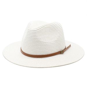 Panama stro hoed vrouwen zon hoeden dame dames lente zomer sunhat mannen brede rand cap mens jazz caps vrouw mode outdoor zeestrand sunhats man chapeau groothandel