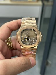 Panamera Exclusive 5712 Diamètre de montre 40 mm équipé d'un mouvement intégré Cal.240 pour obtenir une affichage d'énergie cinétique complète cadran au chocolat 24-karat or rose