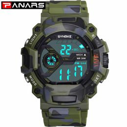 PANARS Reloj Digital a la moda para hombre, resistente al agua, para deportes al aire libre, relojes de pulsera deportivos para hombre, reloj electrónico LED para hombre 236L