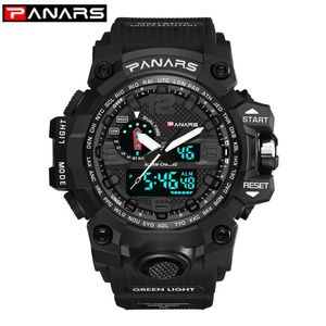 PANARS Mannen Sport Digitaal Horloge Waterdicht LED THOCK Mannelijke Militaire Elektronische Leger Horloge Outdoor Multifunctionele Klok LY19121255U