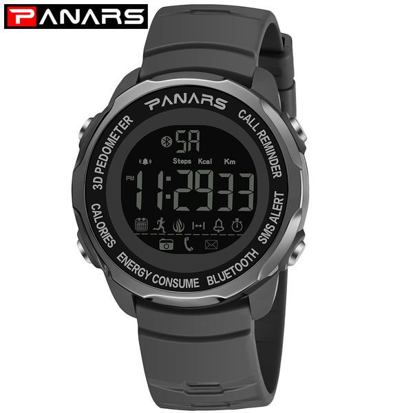 PANARS, recién llegado, reloj deportivo inteligente a la moda, reloj de pulsera con podómetro 3D para hombre, relojes resistentes al agua para buceo, reloj despertador 8115251A