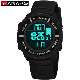 PANARS nouveaux Sports de plein air hommes montres montres-bracelets résistantes à l'eau pour la natation sport masculin affichage LED montre numérique heure 8103261I