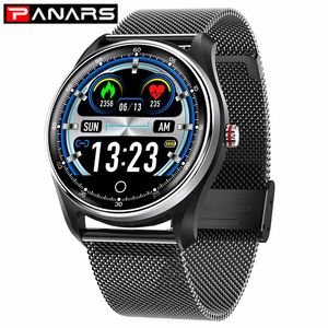 Panars Smart Watch Men Sports Bluetooth Message Herinnering Waterdichte hartslag bloeddruk Monitoring vrouwelijke polshorloges