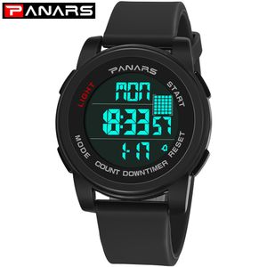 Panars sport horloges voor mannen digitale pols horloges heren waterdichte led display sport elektronisch horloge chronograaf klok 8100