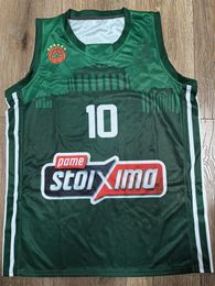 Panathinaikos 2023-24 Home Uniform New Season Jersey #41 Hernangomez #10 Sloukas Basketball Jersey Aangepast met elke naam en nummer