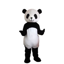 Costume de mascotte d'ours panda, personnage de dessin animé pour adulte