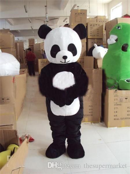 Costume de mascotte Panda Bear Taille adulte Dishylower Halloween Animal Costumes EMS Livraison gratuite