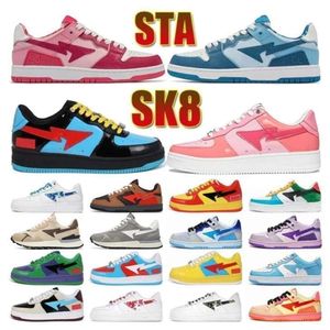 Panda Casual Designer Sk8 Sta Chaussures Gris Noir Stas Sk8 Couleur Camo Combo Rose Vert Abc Camos Bleu Pastel Cuir Verni M2 Plateforme Baskets Chaussures De Course Wi