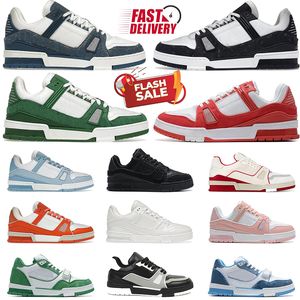 Gratis verzending designer schoenen reliëf trainer sneaker wit zwart hemel blauw abloh groene denim roze rode luxe virgil heren casual sneakers trainers