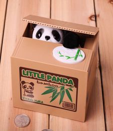 Panda Coin Box Kids Money Bank Automated Cat Thief Boxs Money Boxs Toy Gift For Children Coin Piggy Money Saving Box 2011259664754