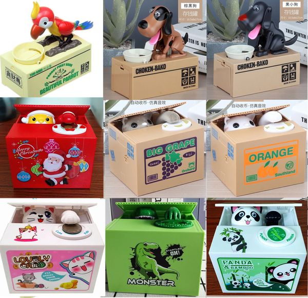 Panda Coin Box para niños Money Bank Automated Cat Thief Cajas de dinero Regalo de juguete para niños Moned Piggy Money Saving Box Gift 240411