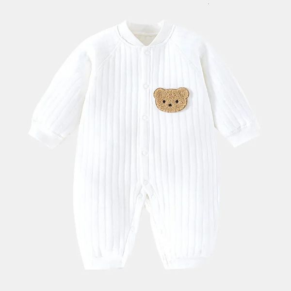 Panda Elk Baby Girl Boy Pijamas Calidez engrosamiento para la ropa de niñas Born Sumpsuits Dreamsuits de algodón Invierno 231221