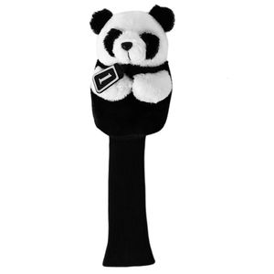 Panda Golf Rod Couvre-chef en polaire douce n ° 1 Clubs de golf Couvre-chef de protection Dessin animé Cadeaux de remplacement Accessoires de sport 240127