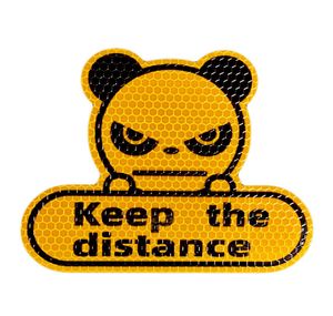 Panda maintient la distance entre les voitures Crossborder Reflective Reflective Stickers Fluorescent YellowGreen Hexagonal Honeycomb Cartoon Car de8624907