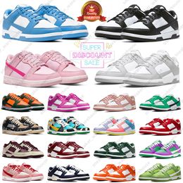 Panda Low Casual Chaussures Triple Rose Rose Whisper Gris Gray Fog Actif Fuchsia UNC BLOSSOM TEAM VINTAGE VINTAGE NAVY LIAES DE SPORTS EXTACLE MEN MEN FEMMES DES TRAIN