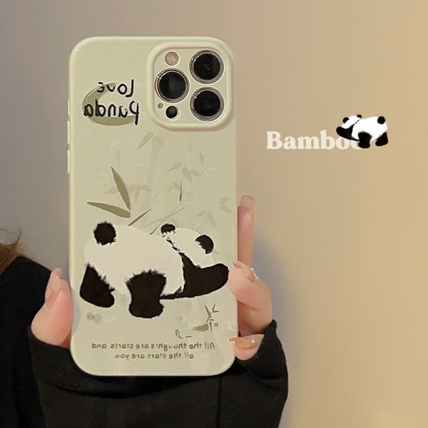 Coque de téléphone Panda adaptée pour 14 11 creative 14 pro silicone 12 13 pro max 13