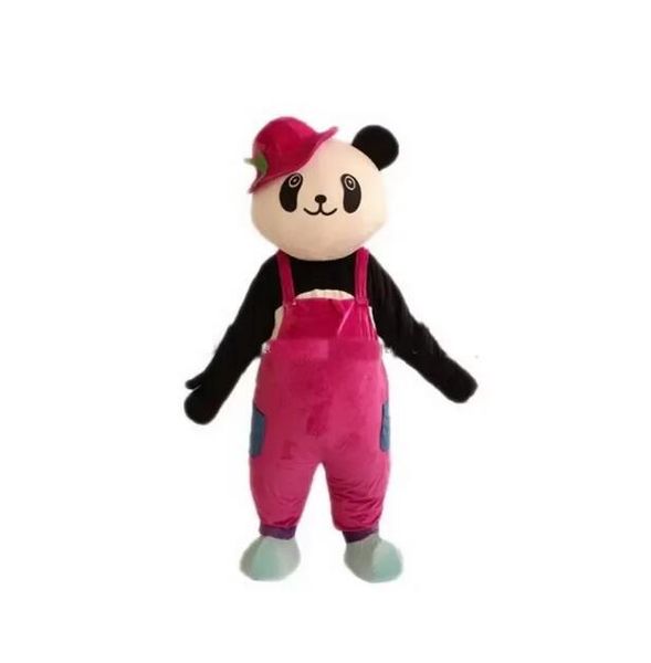 Panda Props disfraz de mascota Halloween Navidad fiesta de lujo personaje de dibujos animados traje adulto mujeres hombres vestido carnaval Unisex adultos