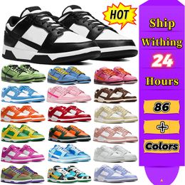 Zapatillas Panda Running White Black Men Sneakers LOWS Triple Pink Green Glow Fucsia Azul para hombres Mujeres Bajos bajos Capricon