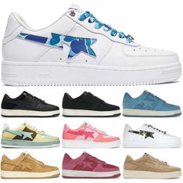 Panda Shoes Designer Bapestass Sk8 Chaussures Plateforme Hommes Baskets Camo Stars Blanc Vert Rouge Noir Jaune Baskets Taille 36-45 Chaussures de Marche Chaussures de Plein Air Cerise