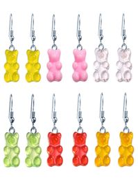 Panda Transparent Color Color Bear Stud Moucles d'oreilles Cadeau Oreille de charme pour maman ou enseignant Style le plus récent 30pairslot5506091