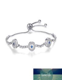 Pandach 100 Real 925 Bracelet en argent sterling léger luxe Bracelet zircon ajusté Blue Eye for Women Jewelry CMB825826199