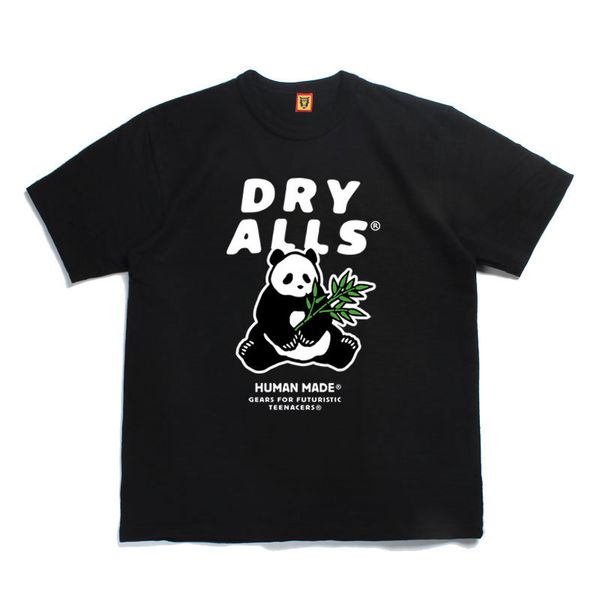 Pandas Imprimé Mens Designer T-shirt Human Make Mens T-Shirts Top Quality Fabric Contrôle T-shirt à manches courtes pour hommes Femmes Harajuku Japon Tide Tee 607