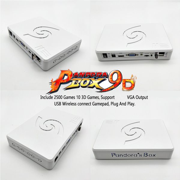 Pandora Box 9D 2500 en 1 carte mère 2 joueurs Hôte nostalgique Manette de jeu filaire et manette de jeu sans fil Usb connect joypad ont des jeux 3D Tekken Free DHL