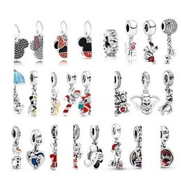 Pandora Charm Pendant 925 Sterling Silver Original Bracelet Necklace Cartoon Cartoon -kralen voor sieradenproductie