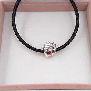 Pandora Charms Authentieke Sieraden Maken Sterling Braclets Zilver Voor Vrouwen Ketting Kralen Kit Bangle Warm Cocoa Wit Rood Emaille Kerst Kettingen Gift 797523enMX