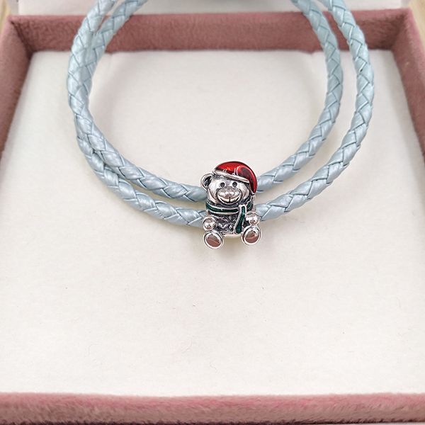 Ciondoli Pandora Perline di Natale per la creazione di gioielli Braccialetti a catena in argento sterling 925 Kit braccialetto adatto per collana d'amore europea donna uomo pendente coppia 791391ENMX