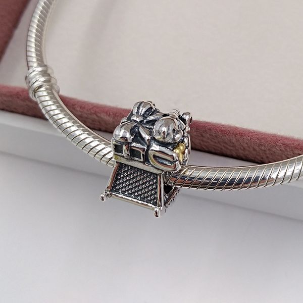 Pandora Charmes pour bijoux Making 925 Sterling Silver Chain Beads Bracelets Kit s'adapte à un collier de Noël Europe
