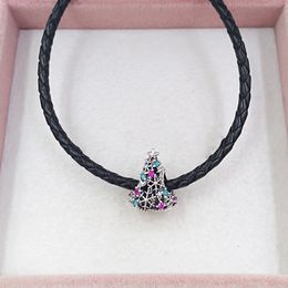 pandora charms joyería que hace 925 plata esterlina pulsera hecha a mano kit de cuentas de cadena Glitter Christmas Tree lindos collares para mujeres hombres pareja brazalete regalo 799226C01