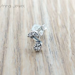 Pandora Me Link Series Musical Note Single Stud Earring Sieraden 925 Sterling Silver Women Evil Pandora met Logo Ale Gift 298366CZ