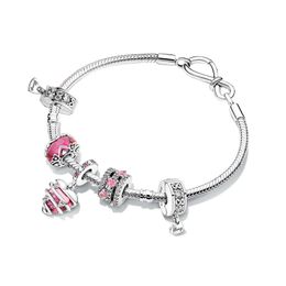 Pandora Secret Heart armbanden voor vrouwen Eeuwige bloemenknooparmband met hangende charmes
