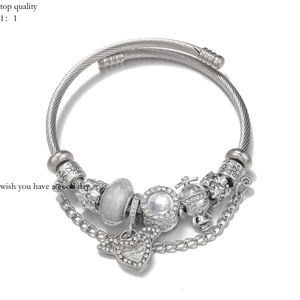 Pandorabracelet charming streaming heet verkopende designer sieraden armbanden, witte fee -achtige cupid love hangers, paar armbanden, armbandaccessoires 574