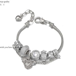 Pandorabracelet charming streaming heet verkopende designer sieraden armbanden, witte fee -achtige cupidethanghangers, paar armbanden, armbandaccessoires 822