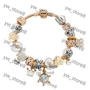 Brazalete de diseñador de pandorabraceletes de lujo encanto para mujer 925 encantos chapados plateados y pulsera de pandoras llave para pulseras de encanto para mujeres joyas de alta calidad 63b6