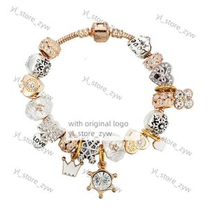 Brazalete de diseñador de pandorabracelet encanto de lujo de lujo 925 encantos chapados plateados y pulsera de pandoras llave para mujeres pulseras de encanto joyas de alta calidad 0b6
