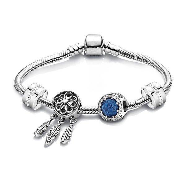 Pandorabracelet Designer Bijoux Pandorabracelet Charme S925 Bracelet de luxe en argent sterling Set Set Pinded Girly Heart Pandoras Bracelet Fashion Jewelry 134